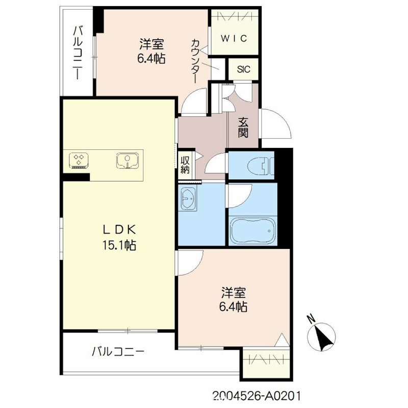 シャーメゾン日之出 間取り