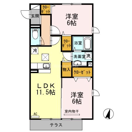 Penny　Lane　B棟 間取り
